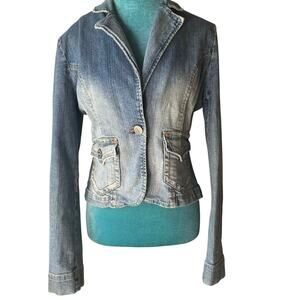Jean Jacket by 9 Women SMALL Denim distressed